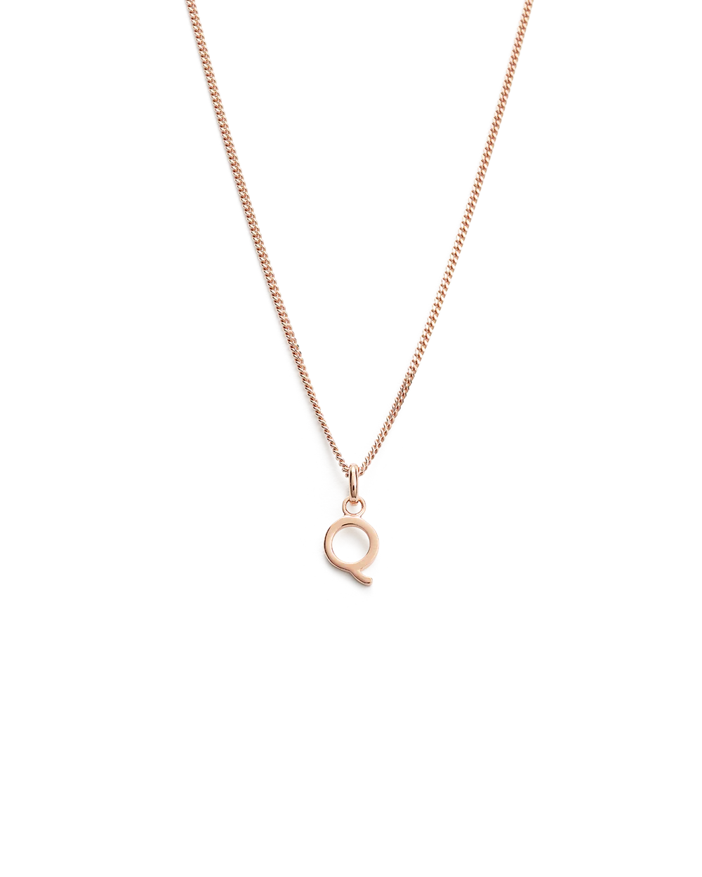 OUTLINE INITIAL NECKLACE A-Z (18K ROSE GOLD VERMEIL) - Image 22