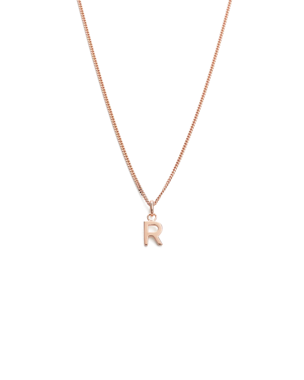 OUTLINE INITIAL NECKLACE A-Z (18K ROSE GOLD VERMEIL) - Image 23