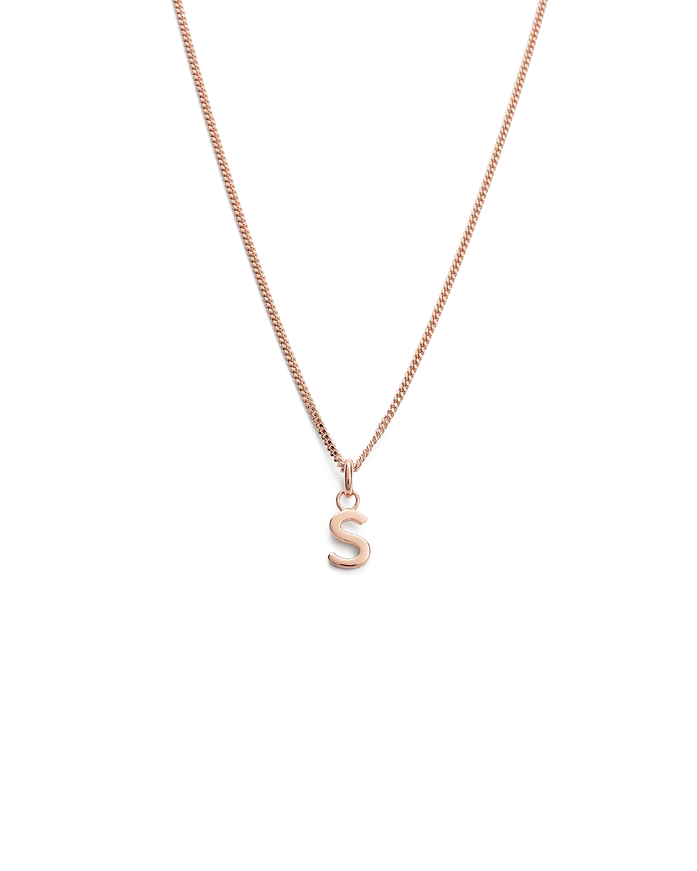OUTLINE INITIAL NECKLACE A-Z (18K ROSE GOLD VERMEIL) - Image 24
