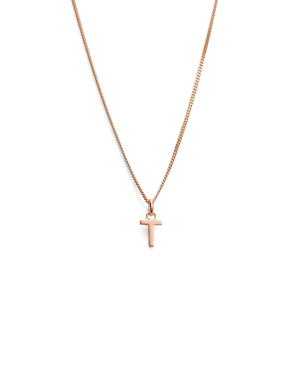 OUTLINE INITIAL NECKLACE A-Z (18K ROSE GOLD VERMEIL) - Image 25