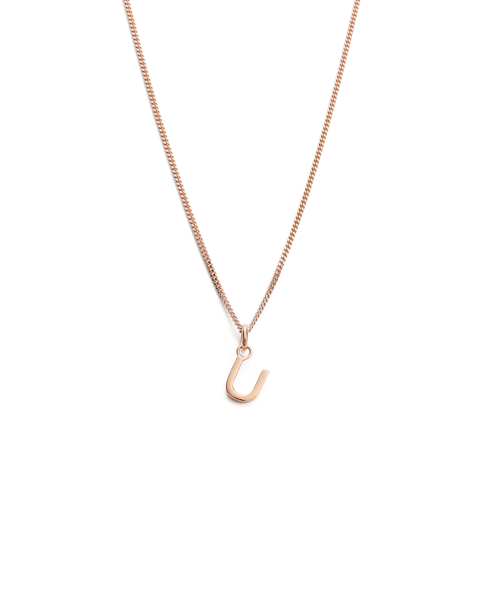 OUTLINE INITIAL NECKLACE A-Z (18K ROSE GOLD VERMEIL) - Image 26