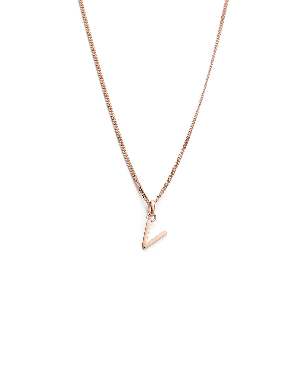 OUTLINE INITIAL NECKLACE A-Z (18K ROSE GOLD VERMEIL) - Image 27