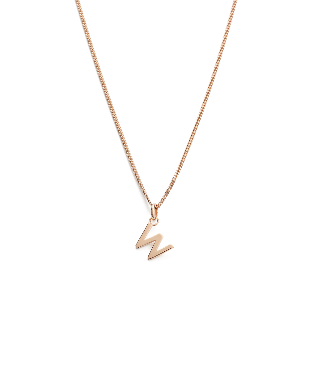 OUTLINE INITIAL NECKLACE A-Z (18K ROSE GOLD VERMEIL) - Image 28