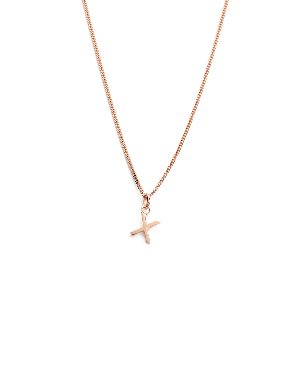 OUTLINE INITIAL NECKLACE A-Z (18K ROSE GOLD VERMEIL) - Image 29