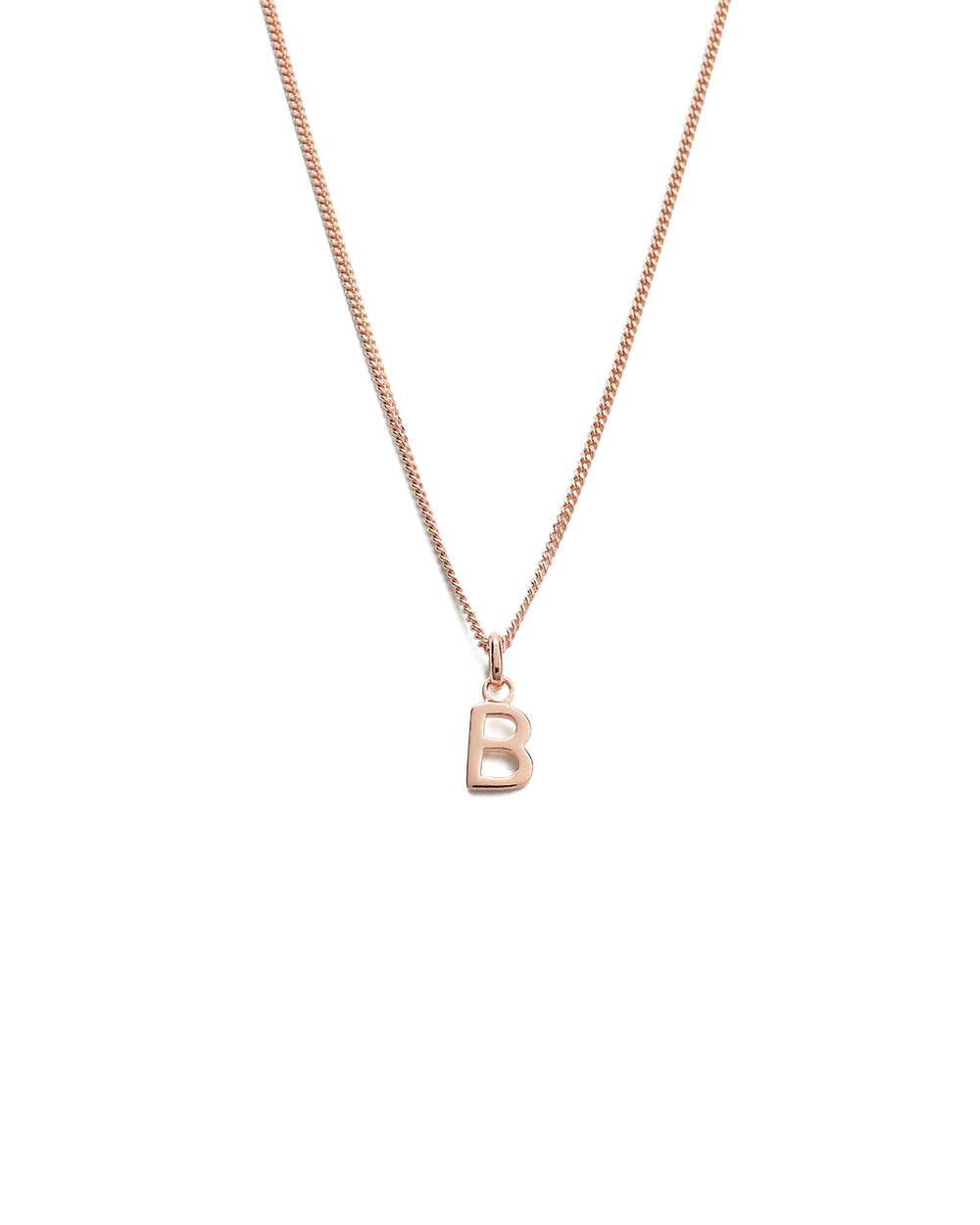 OUTLINE INITIAL NECKLACE A-Z (18K ROSE GOLD VERMEIL) - Image 4