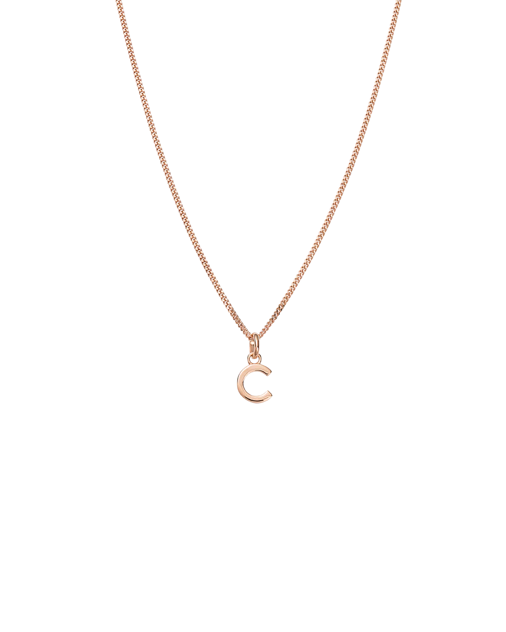 OUTLINE INITIAL NECKLACE A-Z (18K ROSE GOLD VERMEIL) - Image 5