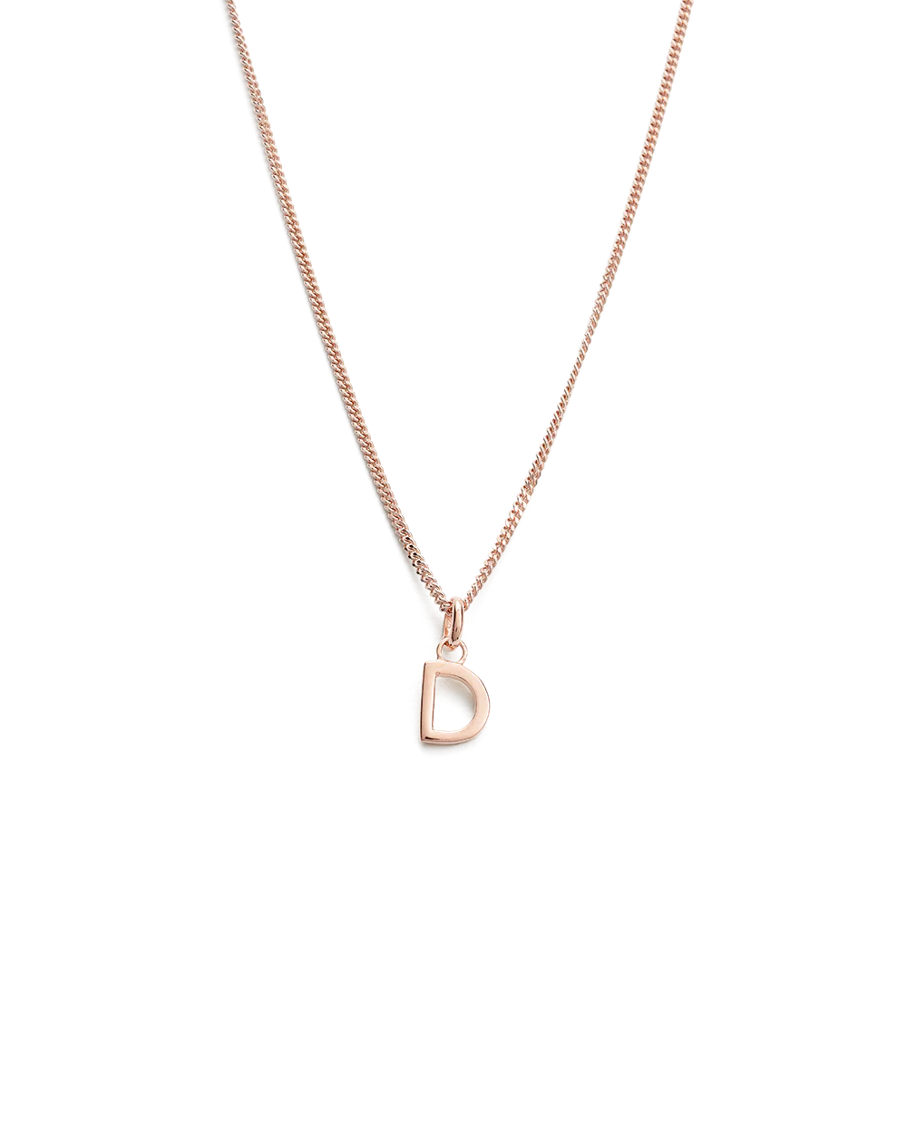 OUTLINE INITIAL NECKLACE A-Z (18K ROSE GOLD VERMEIL) - Image 8