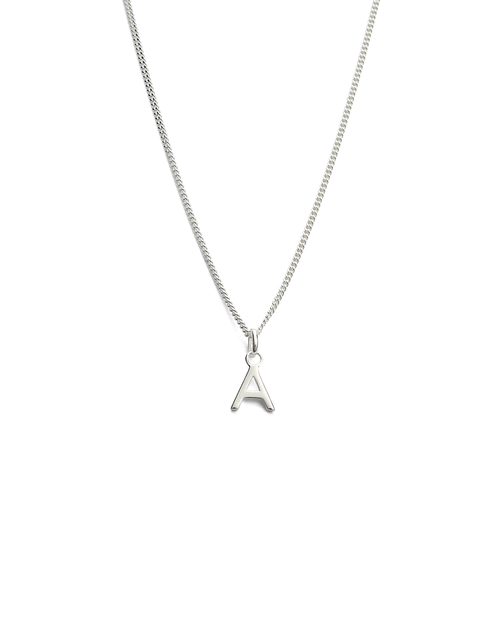 OUTLINE INITIAL NECKLACE A-Z (STERLING SILVER)