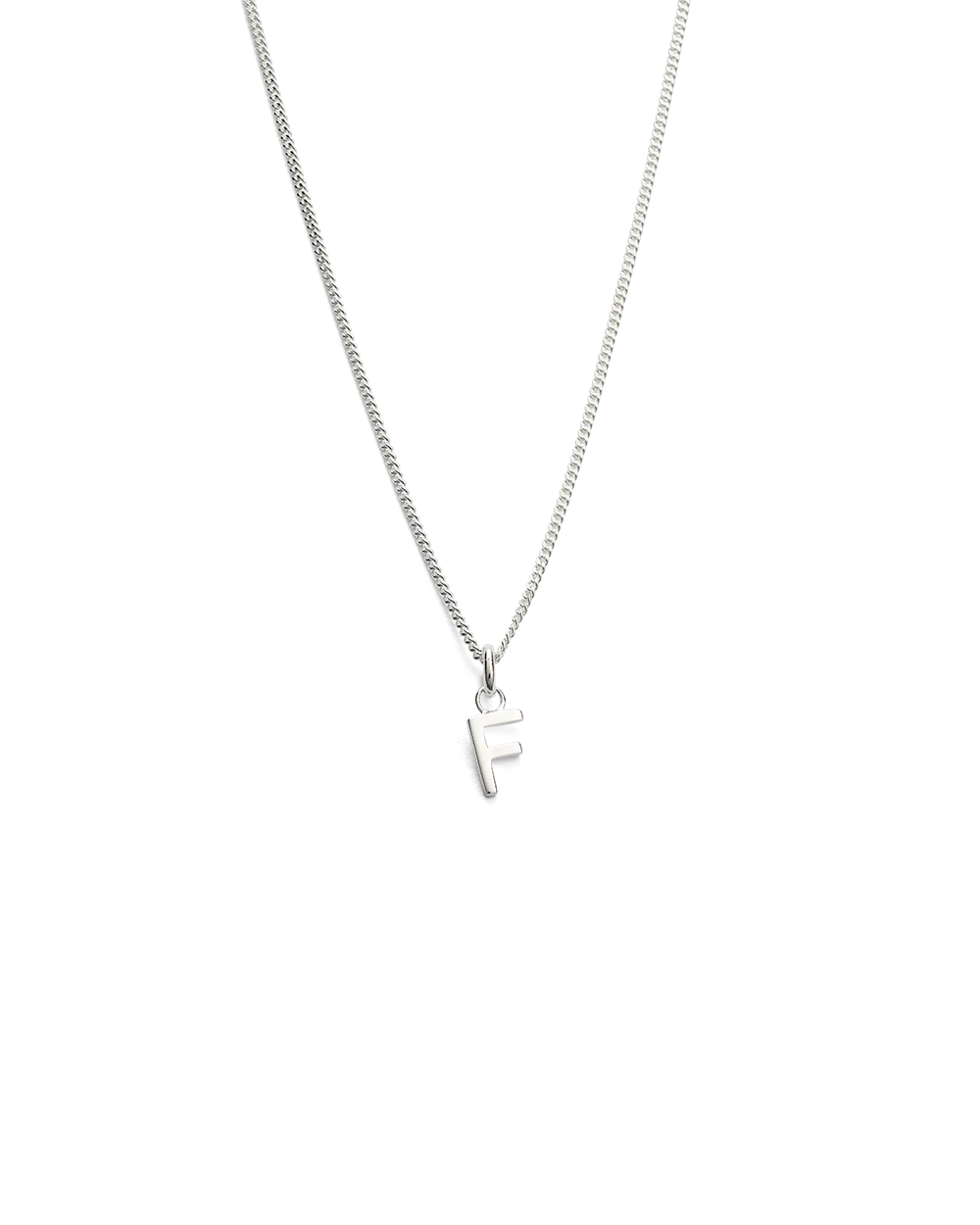 OUTLINE INITIAL NECKLACE A-Z (STERLING SILVER) - Image 11