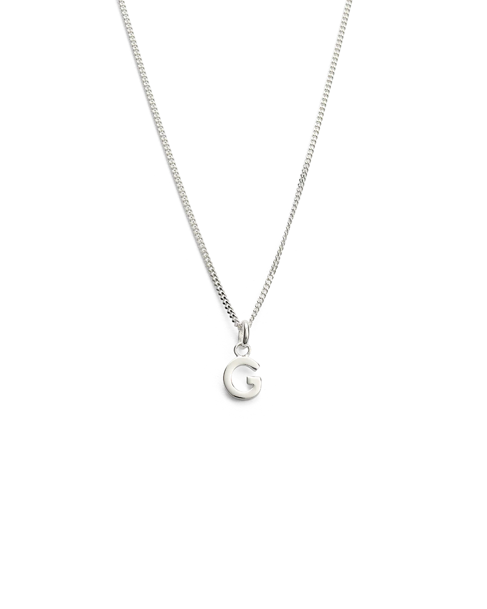 OUTLINE INITIAL NECKLACE A-Z (STERLING SILVER) - Image 12