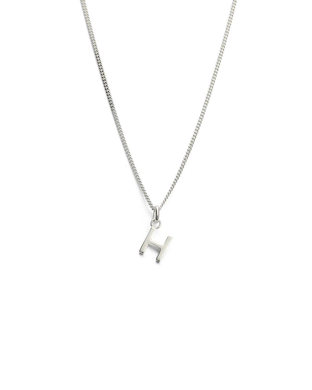 OUTLINE INITIAL NECKLACE A-Z (STERLING SILVER) - Image 13