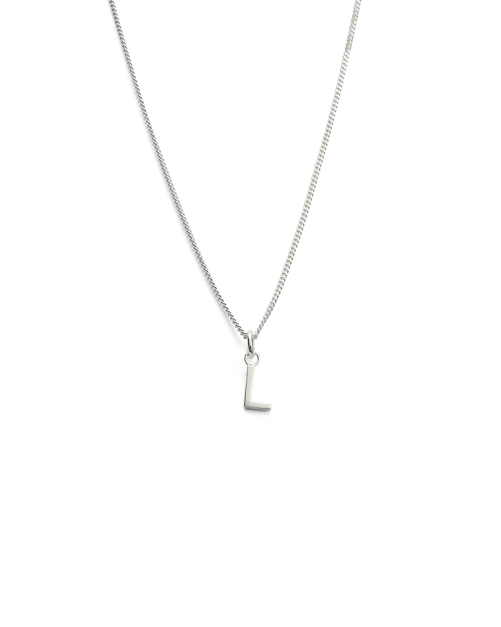 OUTLINE INITIAL NECKLACE A-Z (STERLING SILVER) - Image 17