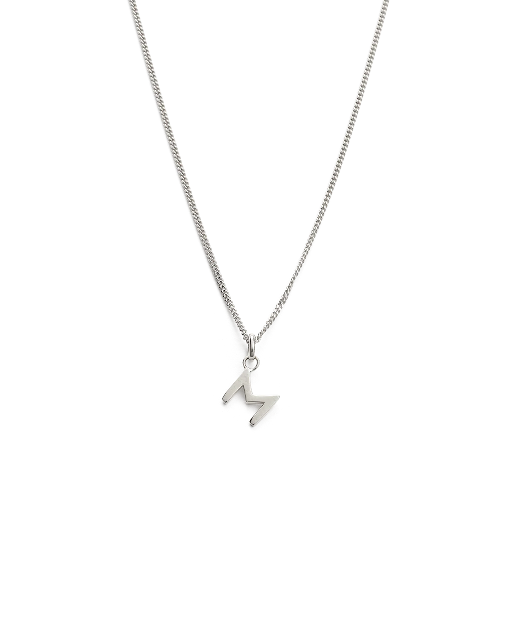 OUTLINE INITIAL NECKLACE A-Z (STERLING SILVER) - Image 18