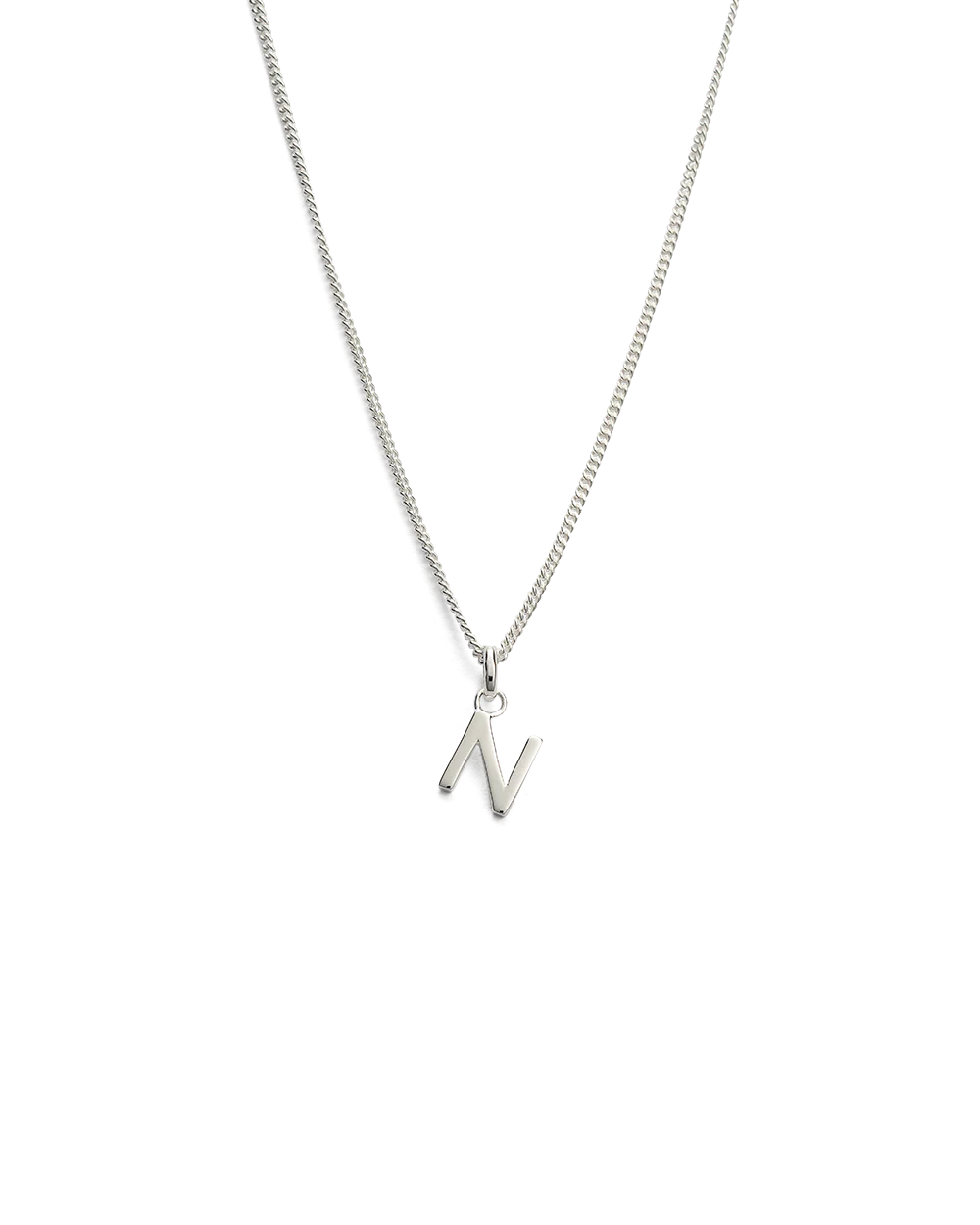 OUTLINE INITIAL NECKLACE A-Z (STERLING SILVER) - Image 19