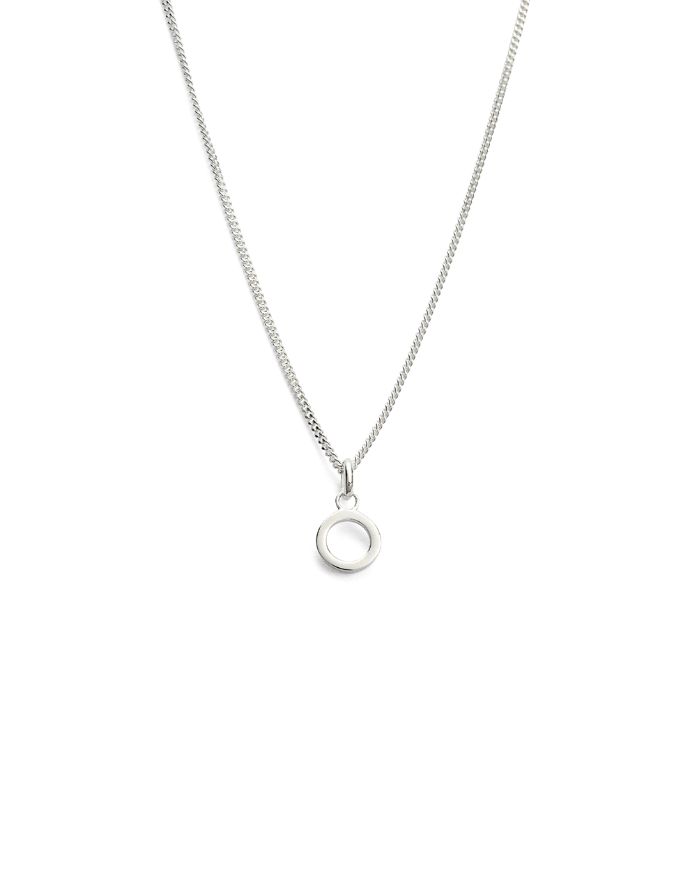 OUTLINE INITIAL NECKLACE A-Z (STERLING SILVER) - Image 20