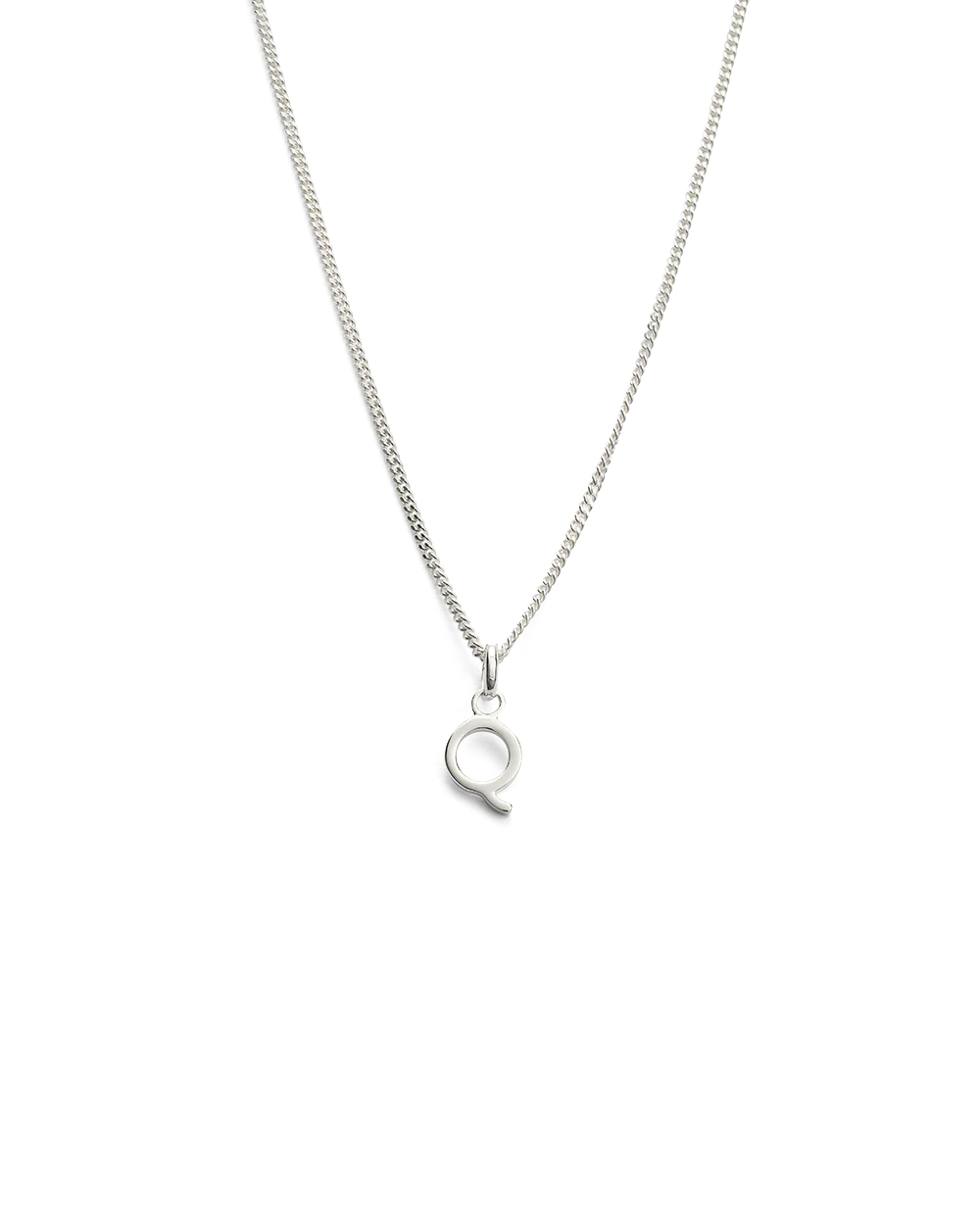 OUTLINE INITIAL NECKLACE A-Z (STERLING SILVER) - Image 22