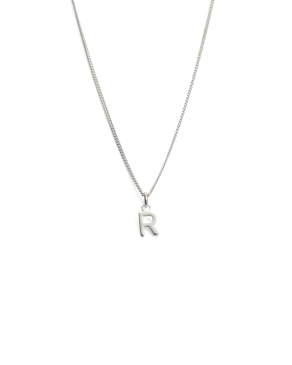 OUTLINE INITIAL NECKLACE A-Z (STERLING SILVER) - Image 23