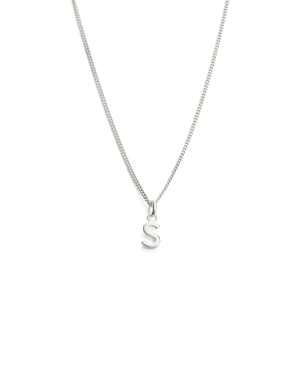OUTLINE INITIAL NECKLACE A-Z (STERLING SILVER) - Image 24