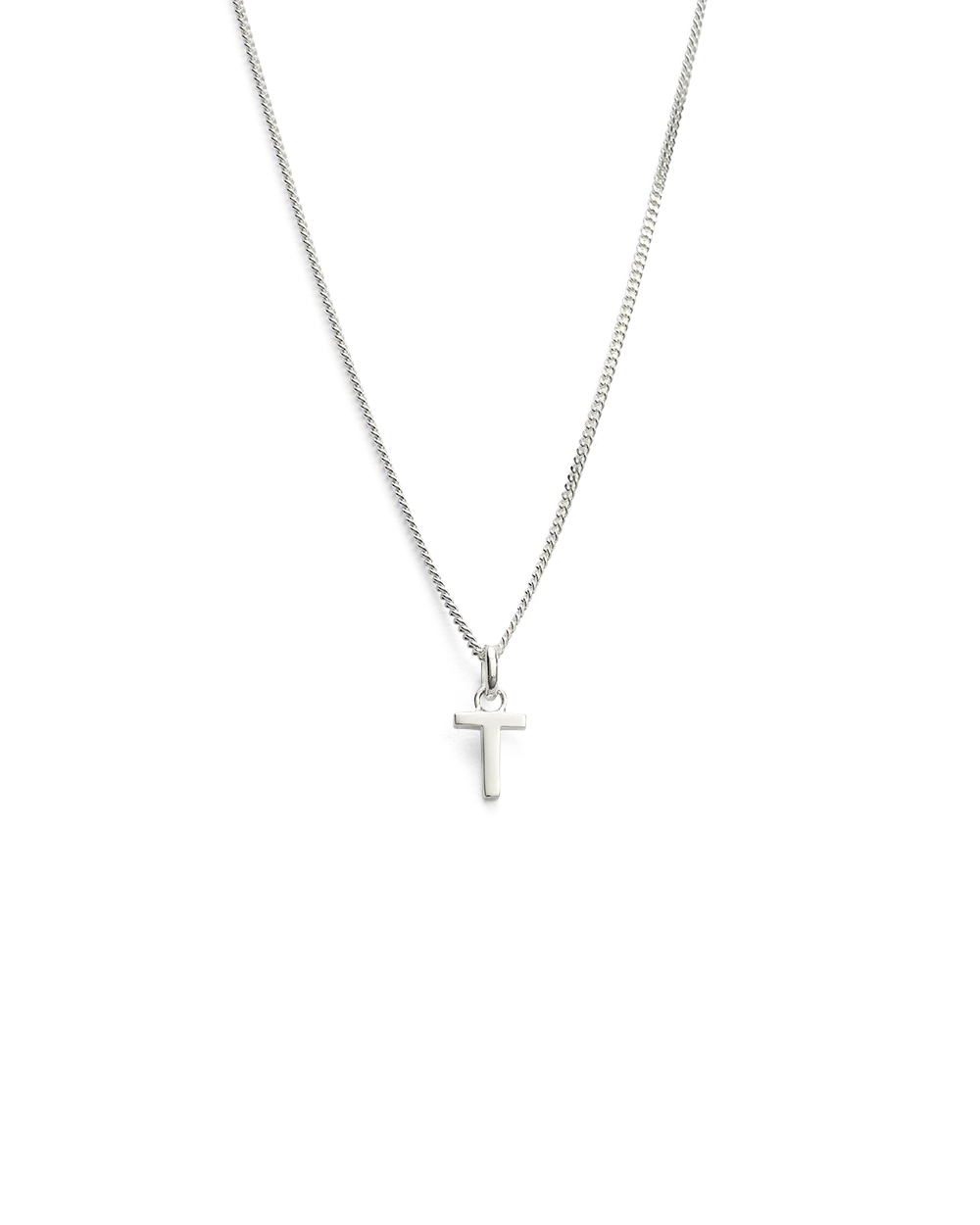 OUTLINE INITIAL NECKLACE A-Z (STERLING SILVER) - Image 25