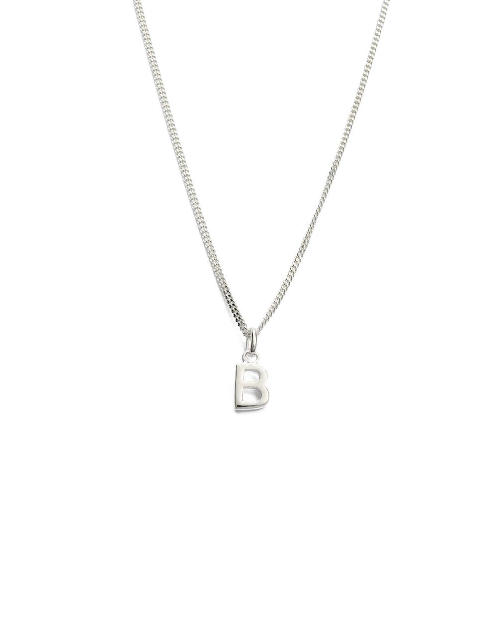 OUTLINE INITIAL NECKLACE A-Z (STERLING SILVER) - Image 4