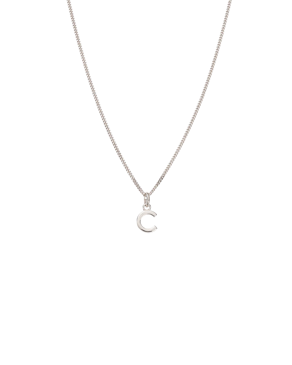 OUTLINE INITIAL NECKLACE A-Z (STERLING SILVER) - Image 5