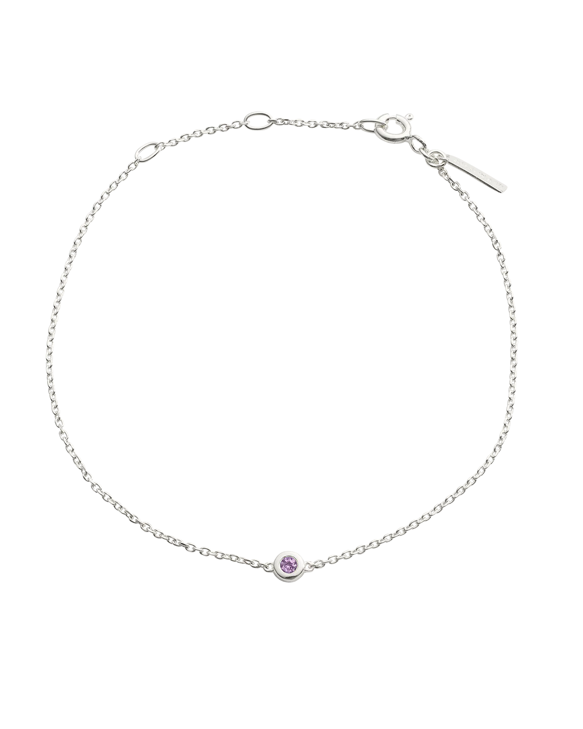 PETITE BIRTHSTONE BRACELET (STERLING SILVER) - Image 9