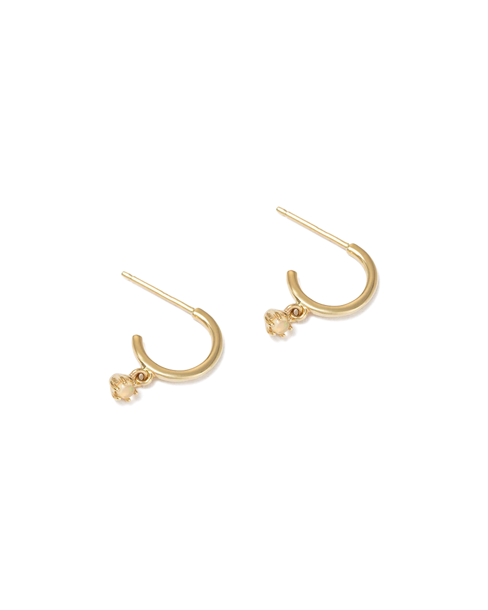 PETITE OPAL HOOPS (GOLD) - Image 4