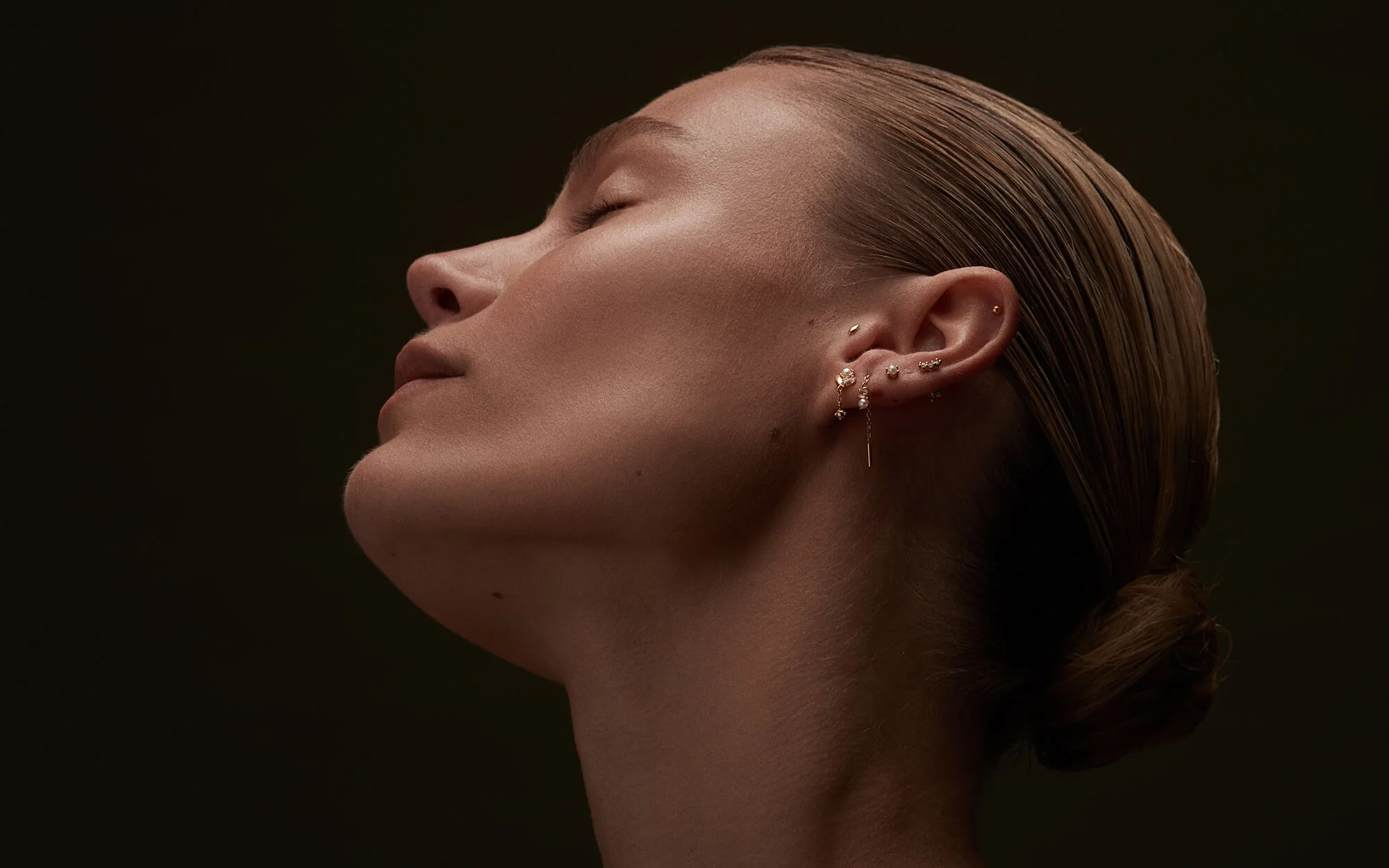 PETITE OPAL HOOPS (GOLD) - Image 5