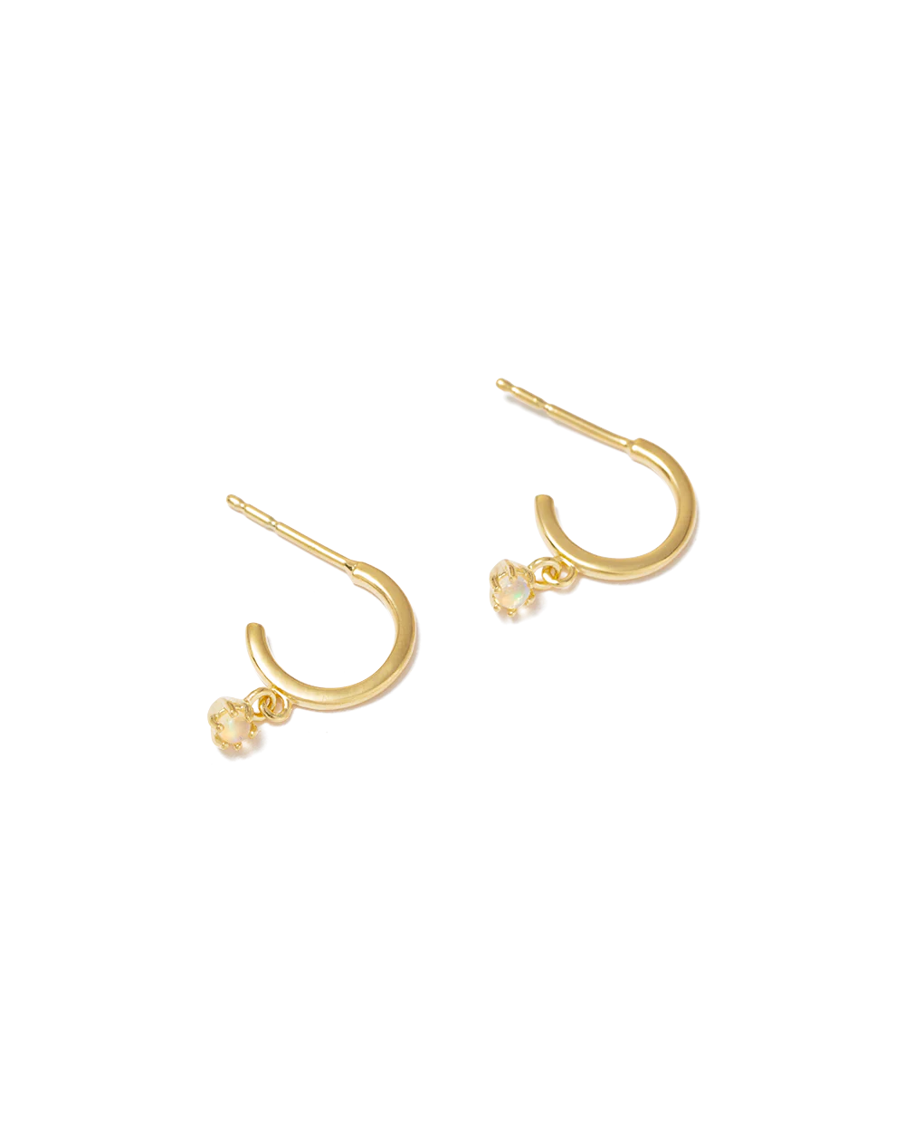 PETITE OPAL HOOPS (GOLD) - Image 8
