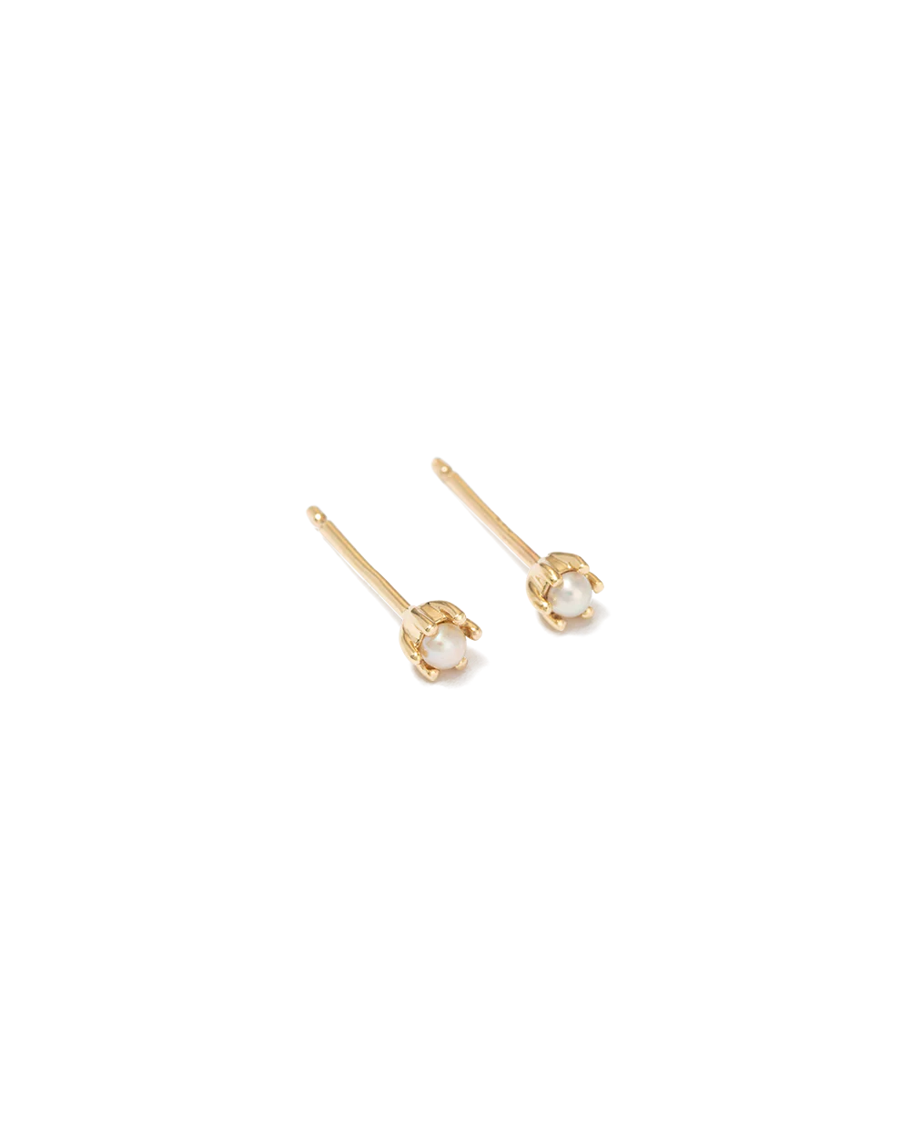 PETITE PEARL STUDS (9K GOLD) - Image 4