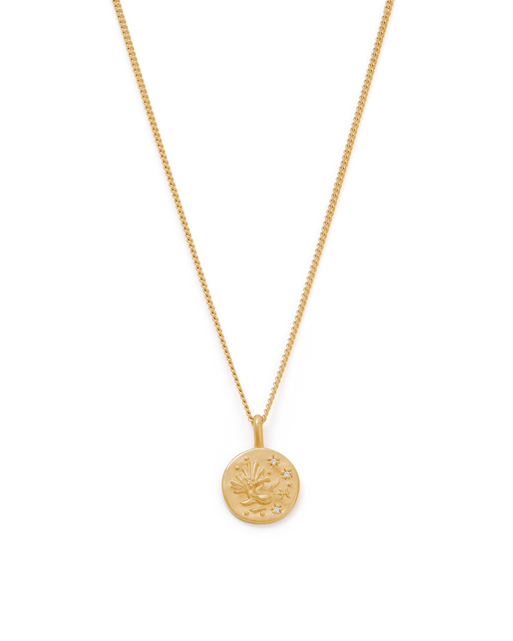PISCES PETITE ZODIAC NECKLACE (18K GOLD VERMEIL)
