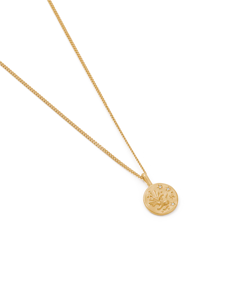 PISCES PETITE ZODIAC NECKLACE (18K GOLD VERMEIL) - Image 4