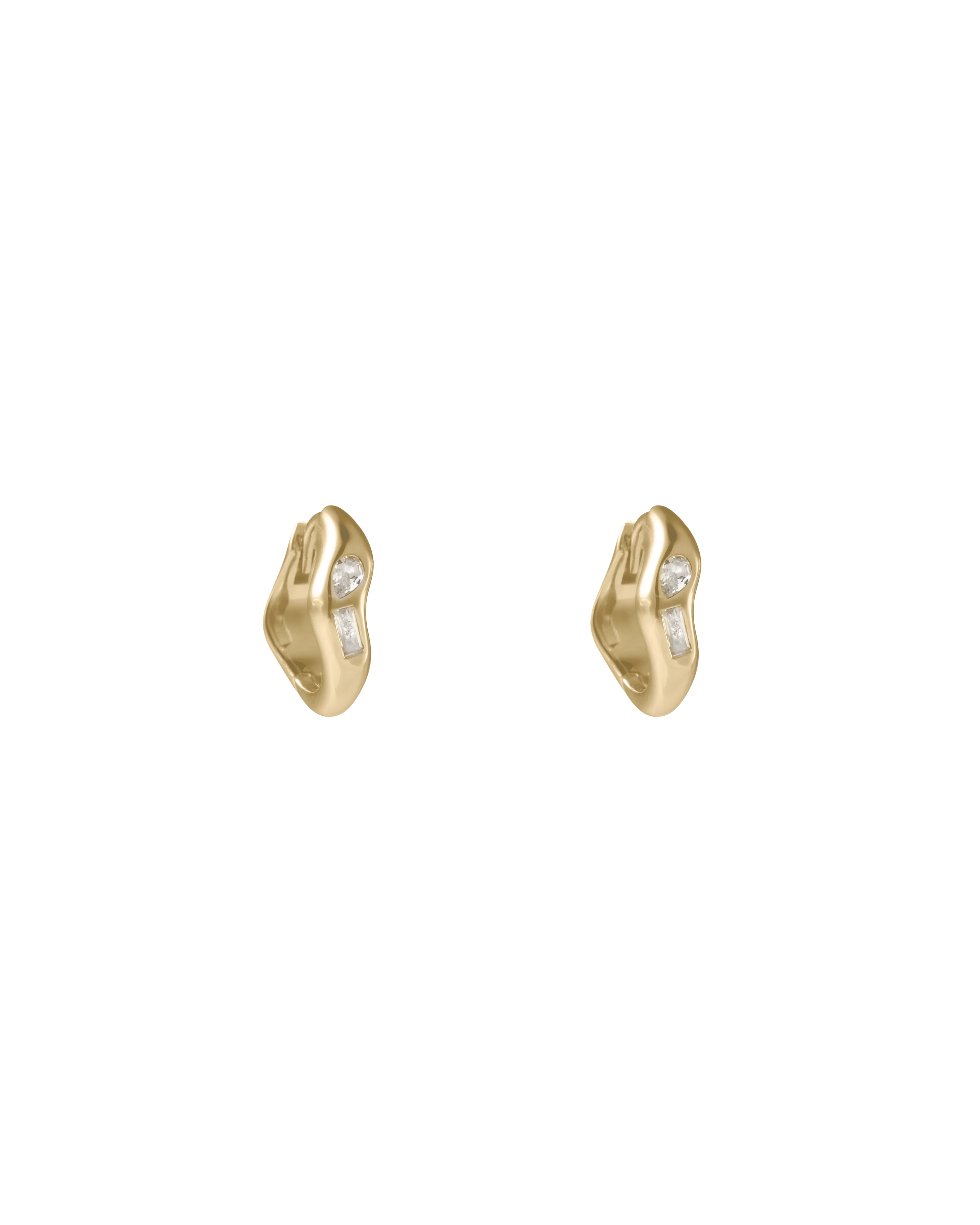PLACE HOOPS (18K GOLD PLATED)