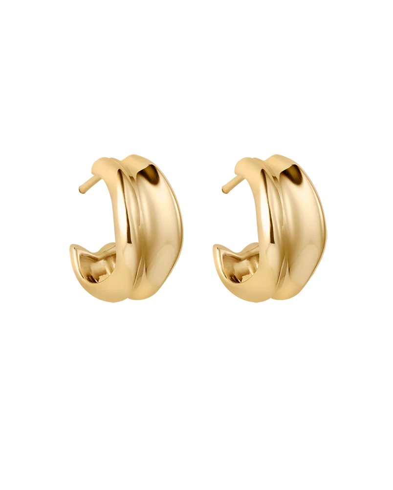 PRESENCE HOOPS (18K GOLD PLATED)