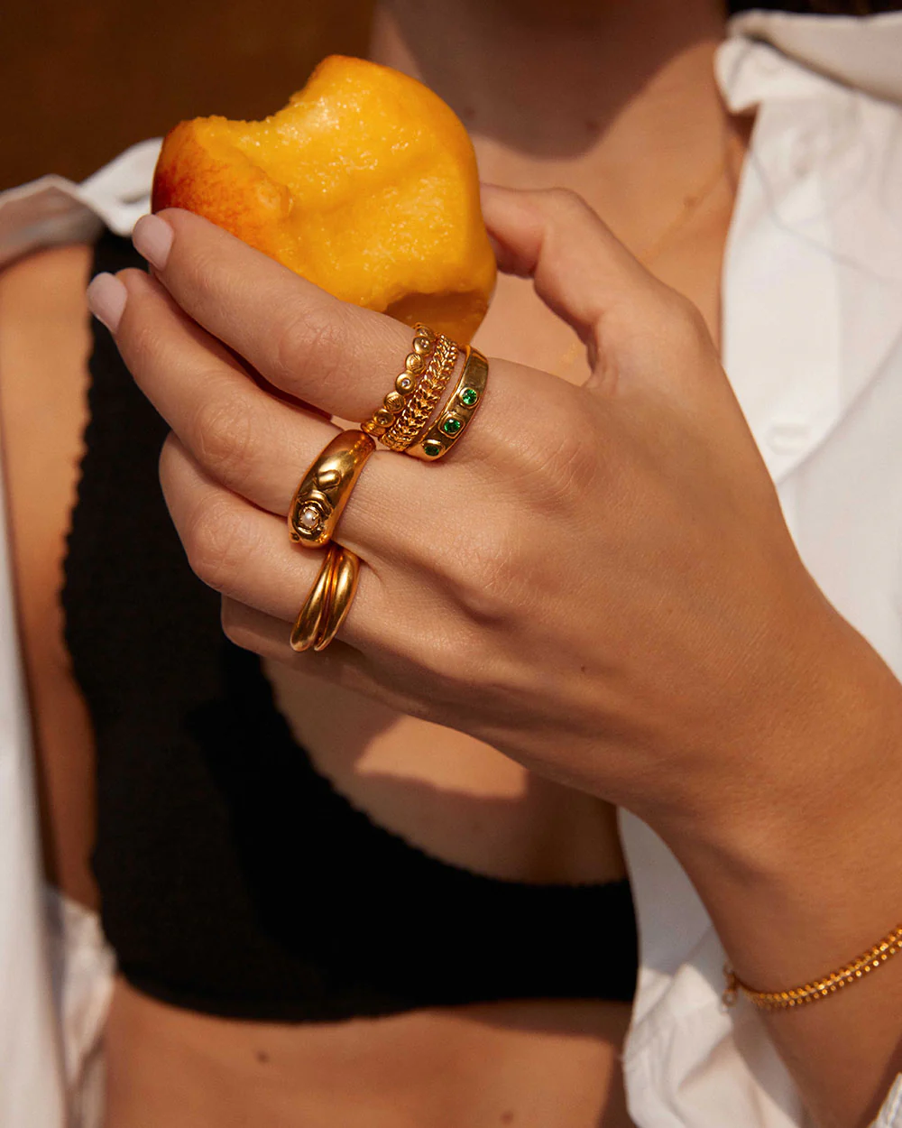 RELIC CHAIN RING (18K GOLD VERMEIL) - Image 2