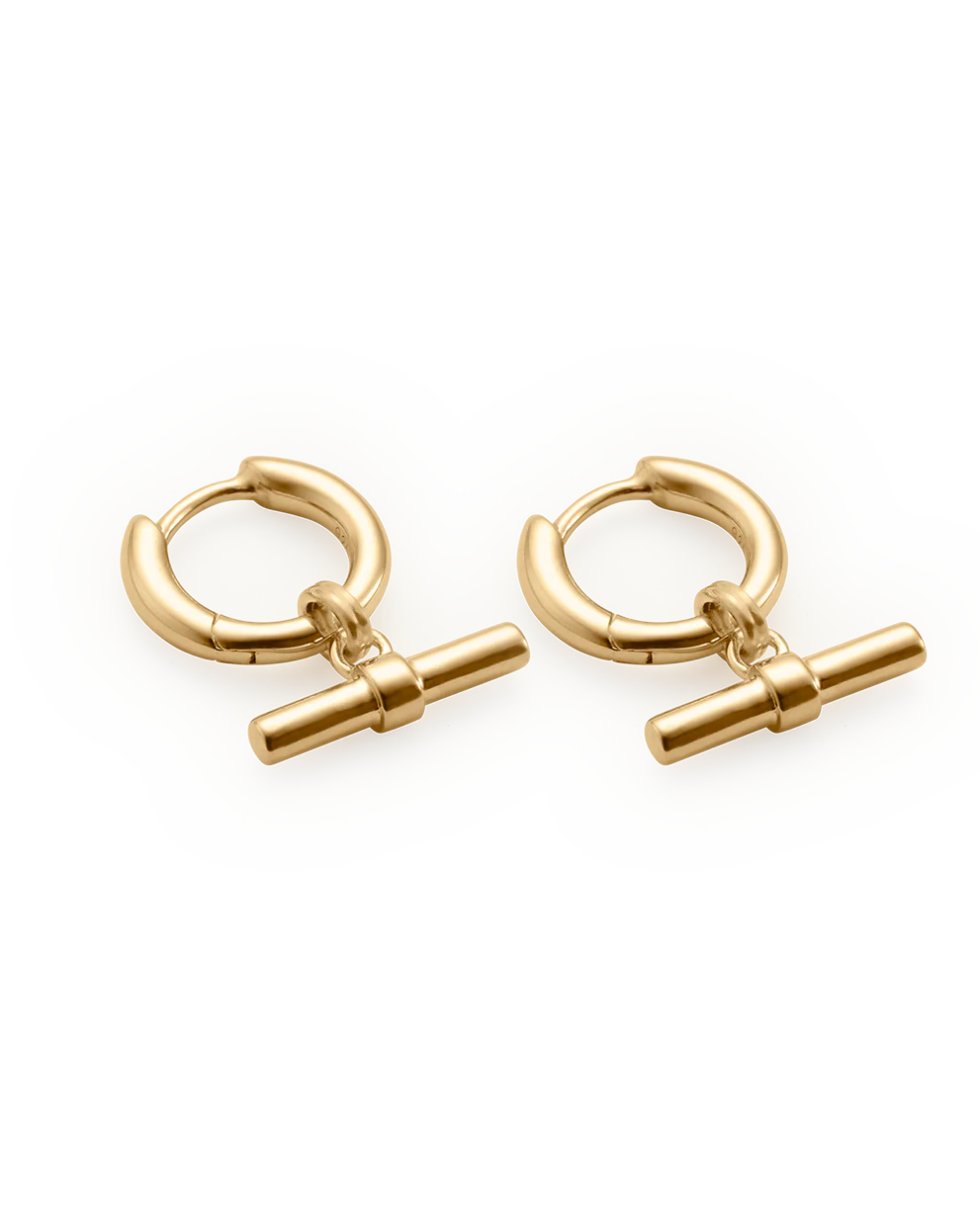 RHYTHM T-BAR HOOPS (18K GOLD PLATED) - Image 6