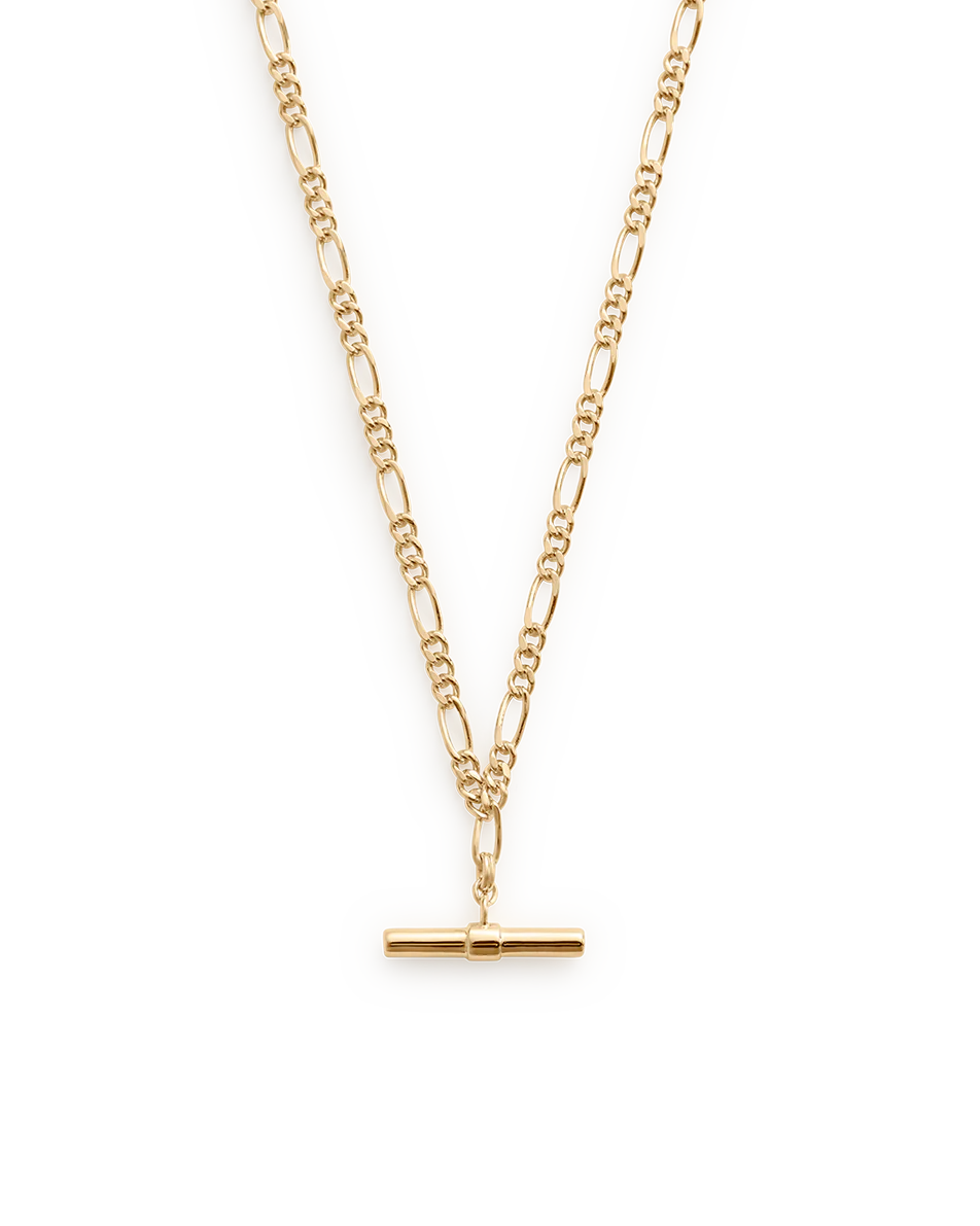 RHYTHM T-BAR NECKLACE (18K GOLD PLATED)