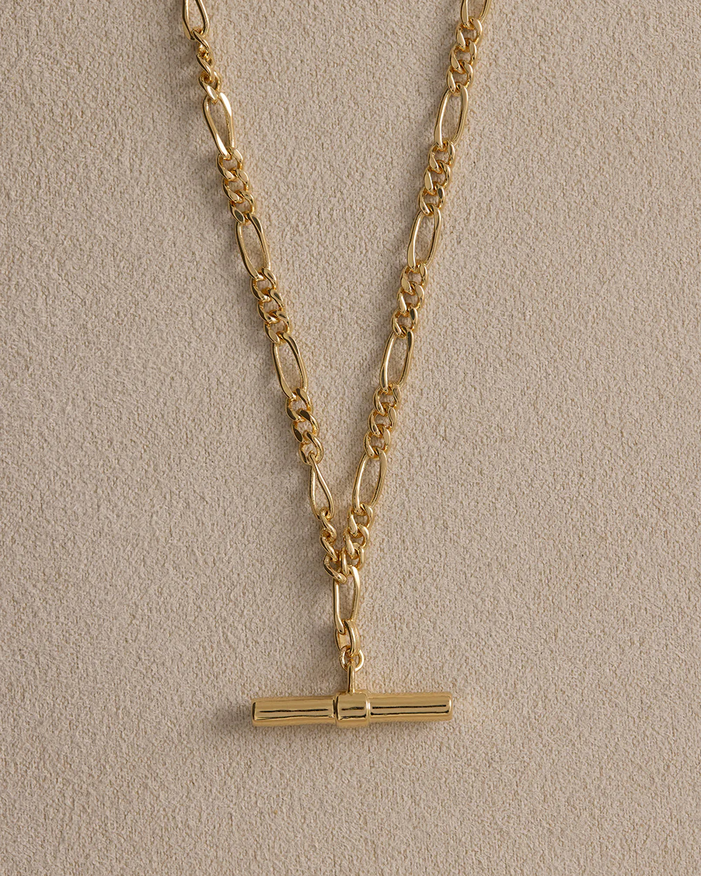 RHYTHM T-BAR NECKLACE (18K GOLD PLATED) - Image 4