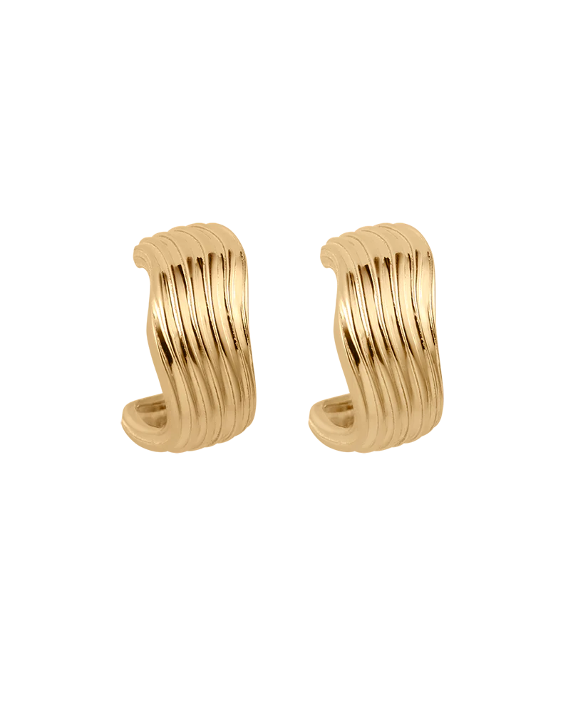 RISE HALF HOOPS (18K GOLD PLATED)