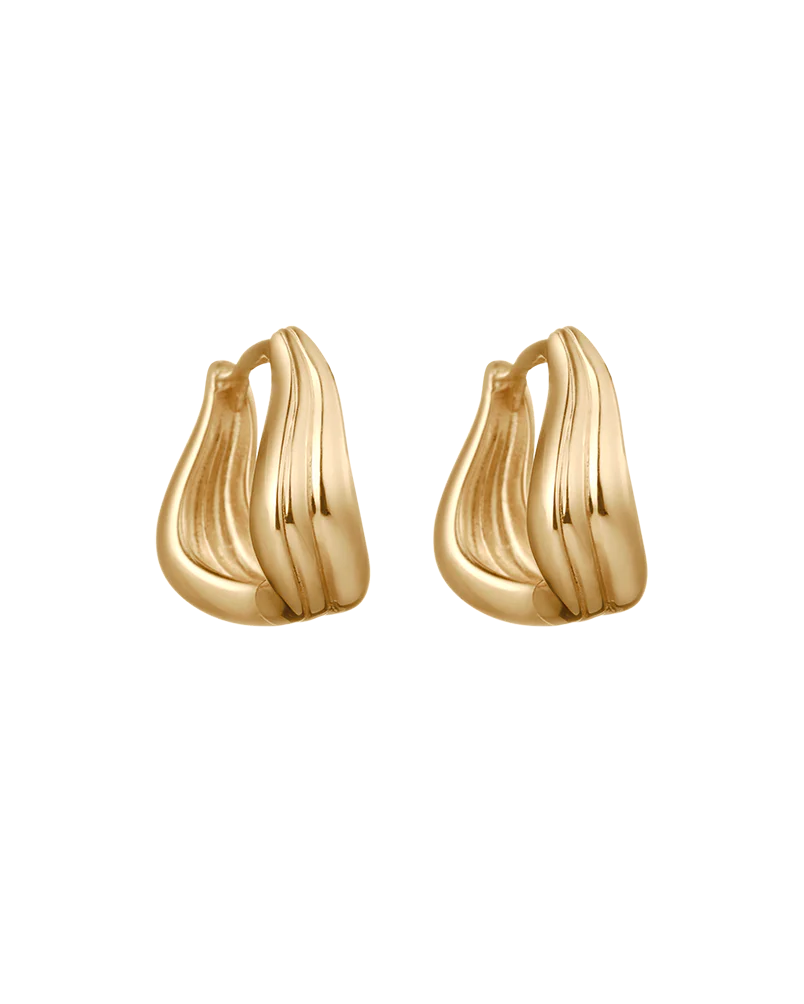 RISE HOOPS (18K GOLD PLATED)
