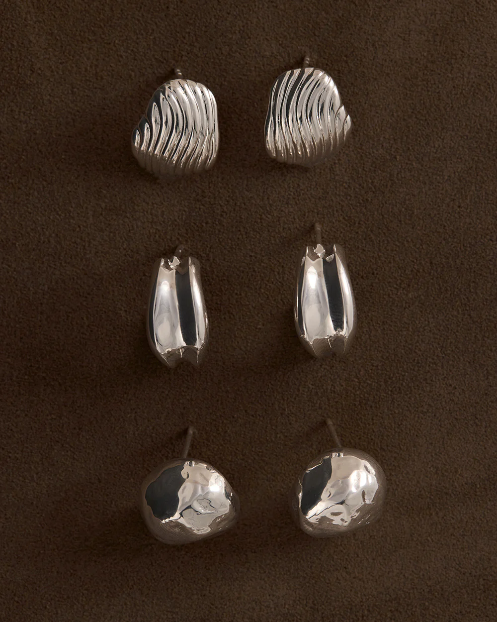 RISE OVERSIZED STUDS (STERLING SILVER) - Image 4