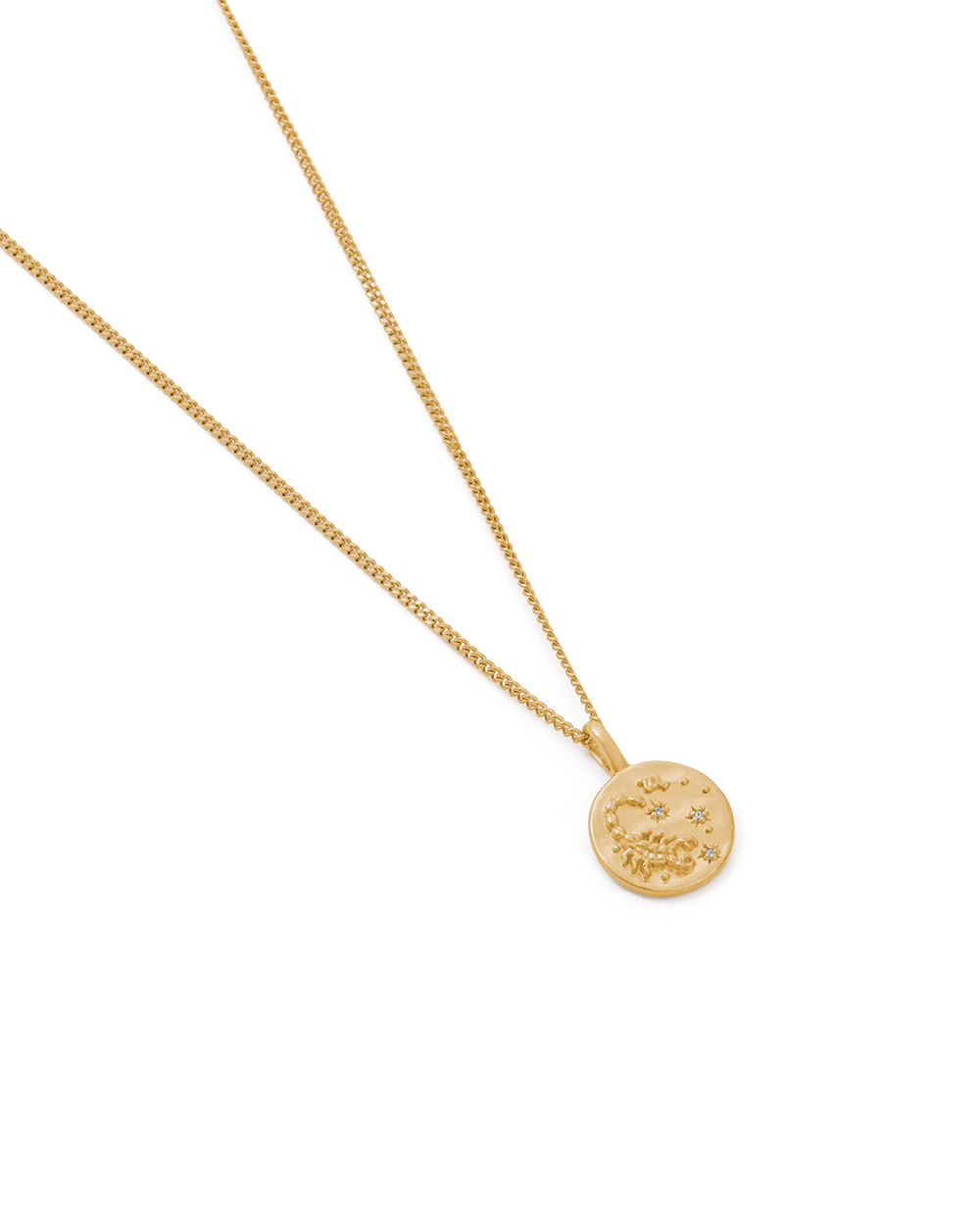 SCORPIO PETITE ZODIAC NECKLACE (18K GOLD VERMEIL) - Image 4