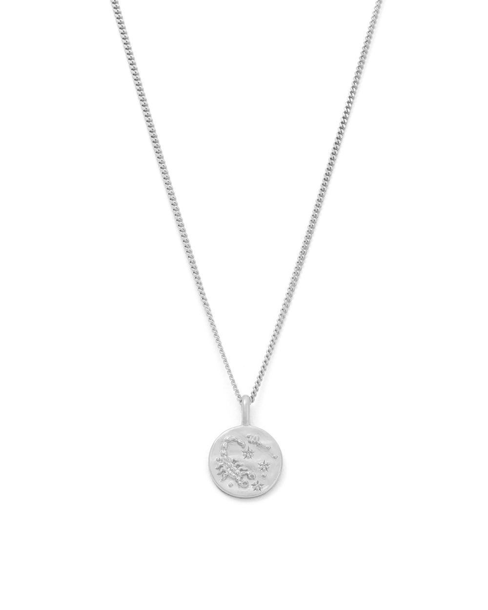 SCORPIO PETITE ZODIAC NECKLACE (STERLING SILVER)
