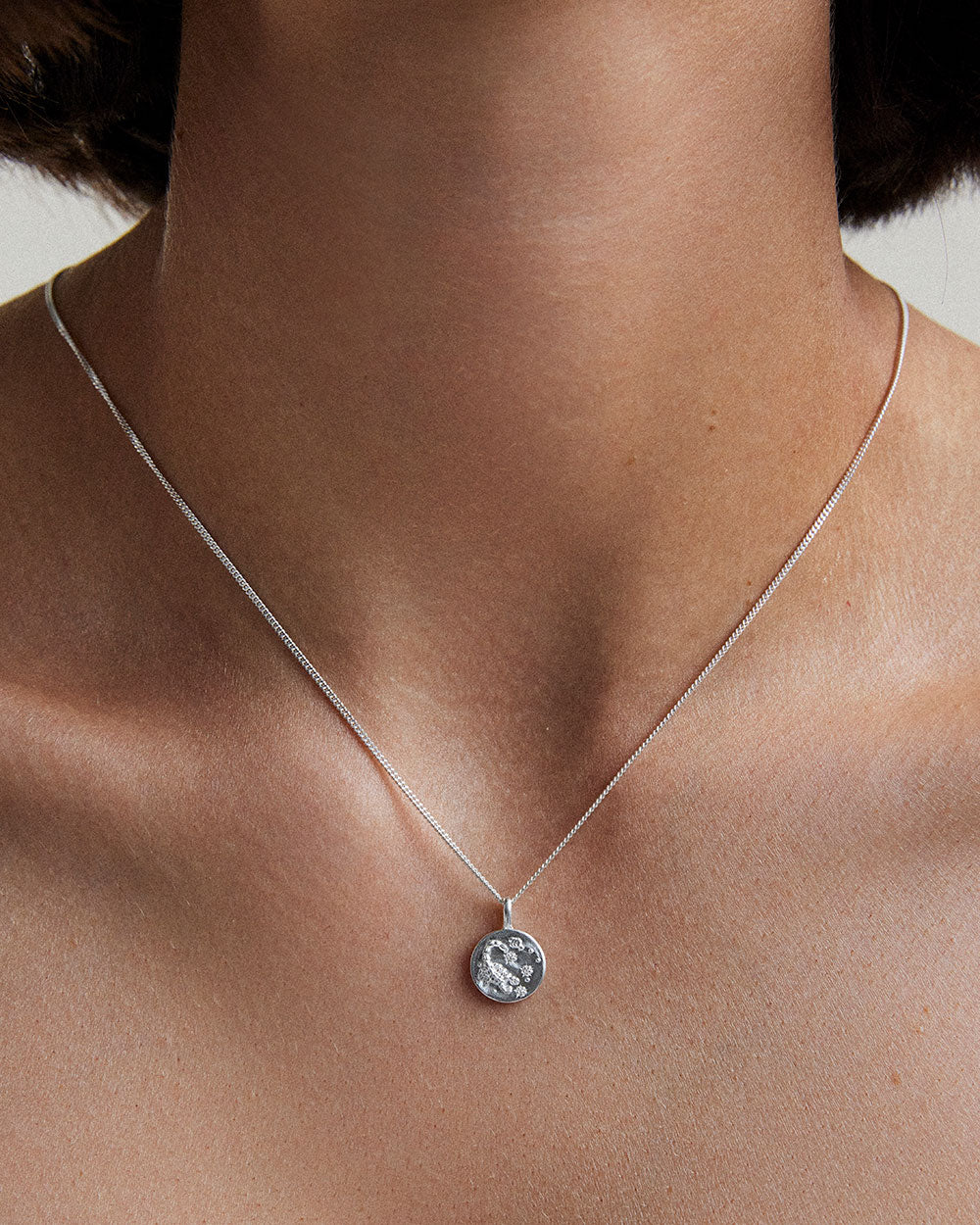 SCORPIO PETITE ZODIAC NECKLACE (STERLING SILVER) - Image 2