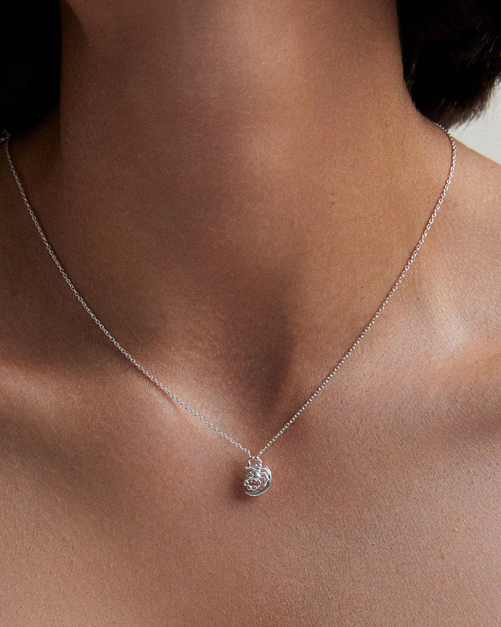 SCORPIO STAR SIGN NECKLACE (STERLING SILVER) - Image 2