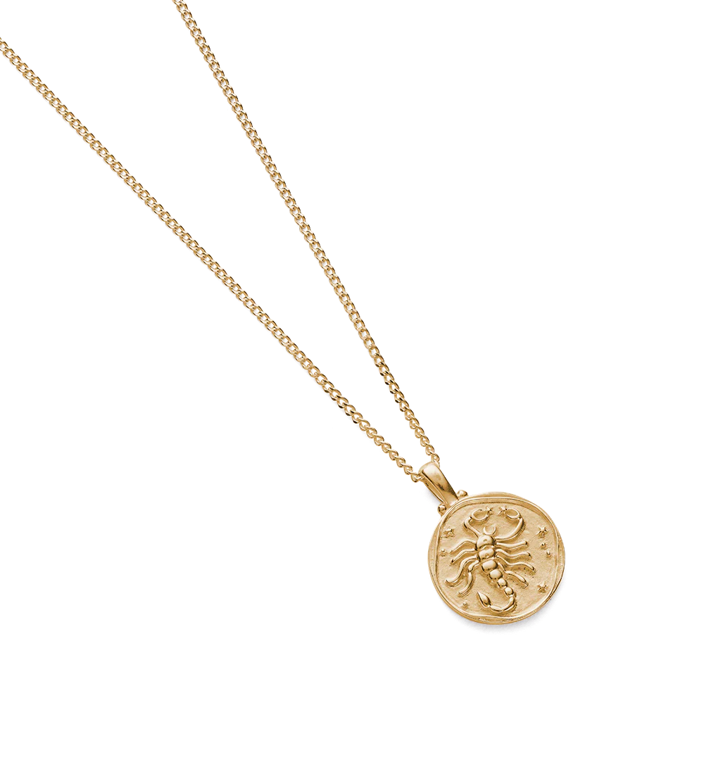 SCORPIO ZODIAC NECKLACE (18K GOLD VERMEIL) - Image 4