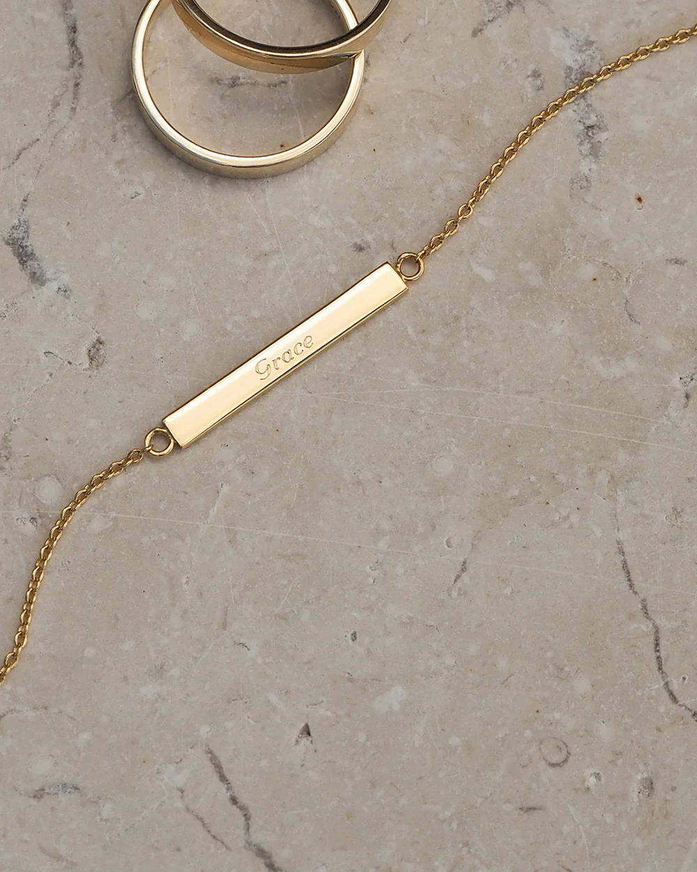 SENTIMENT BAR BRACELET (STERLING SILVER) - Image 4