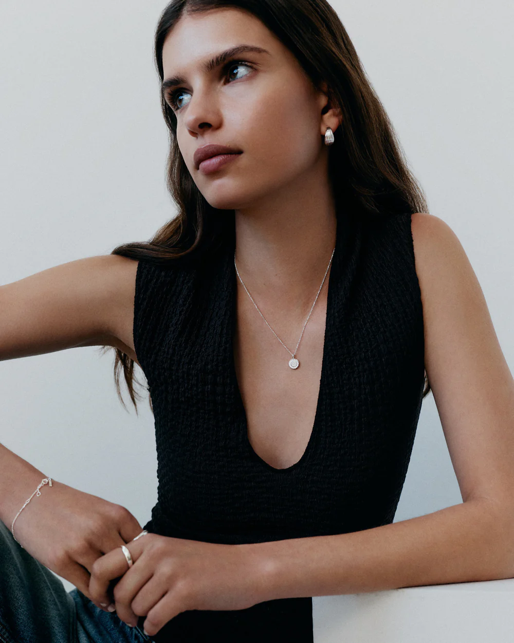 SOLARA COIN NECKLACE (STERLING SILVER) - Image 2