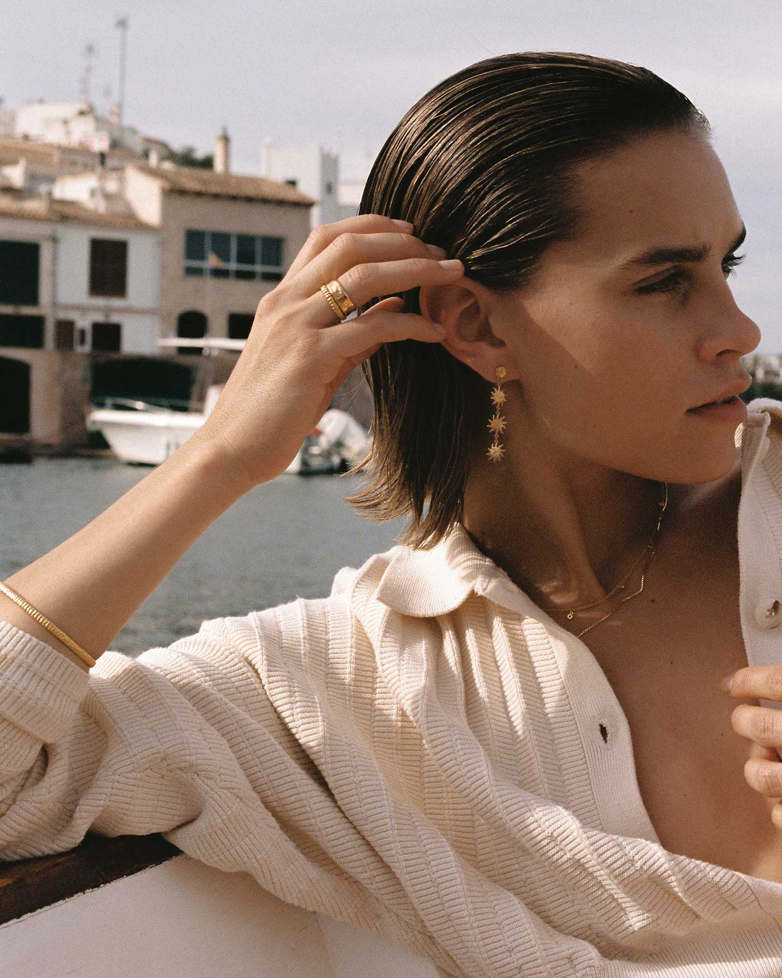 SOLIS EARRINGS (18K GOLD PLATED) - Image 2