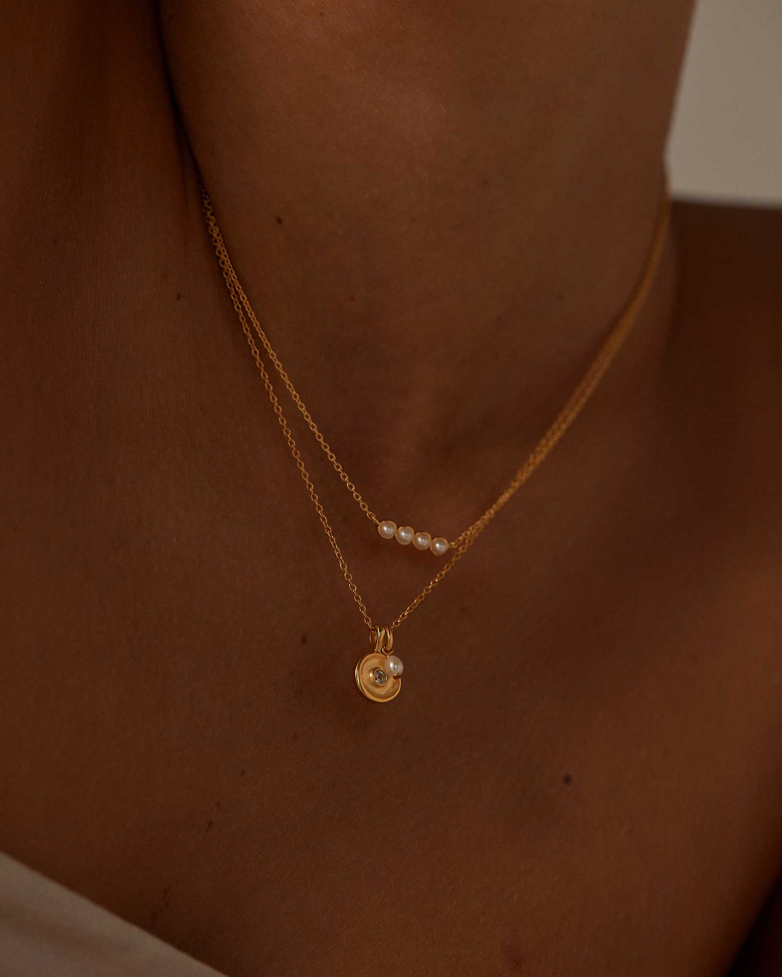 SOLSTICE PEARL NECKLACE (18K GOLD VERMEIL) - Image 3